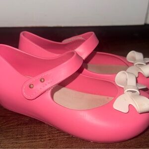 Mini Melissa Pink Dress Shoes with Bow